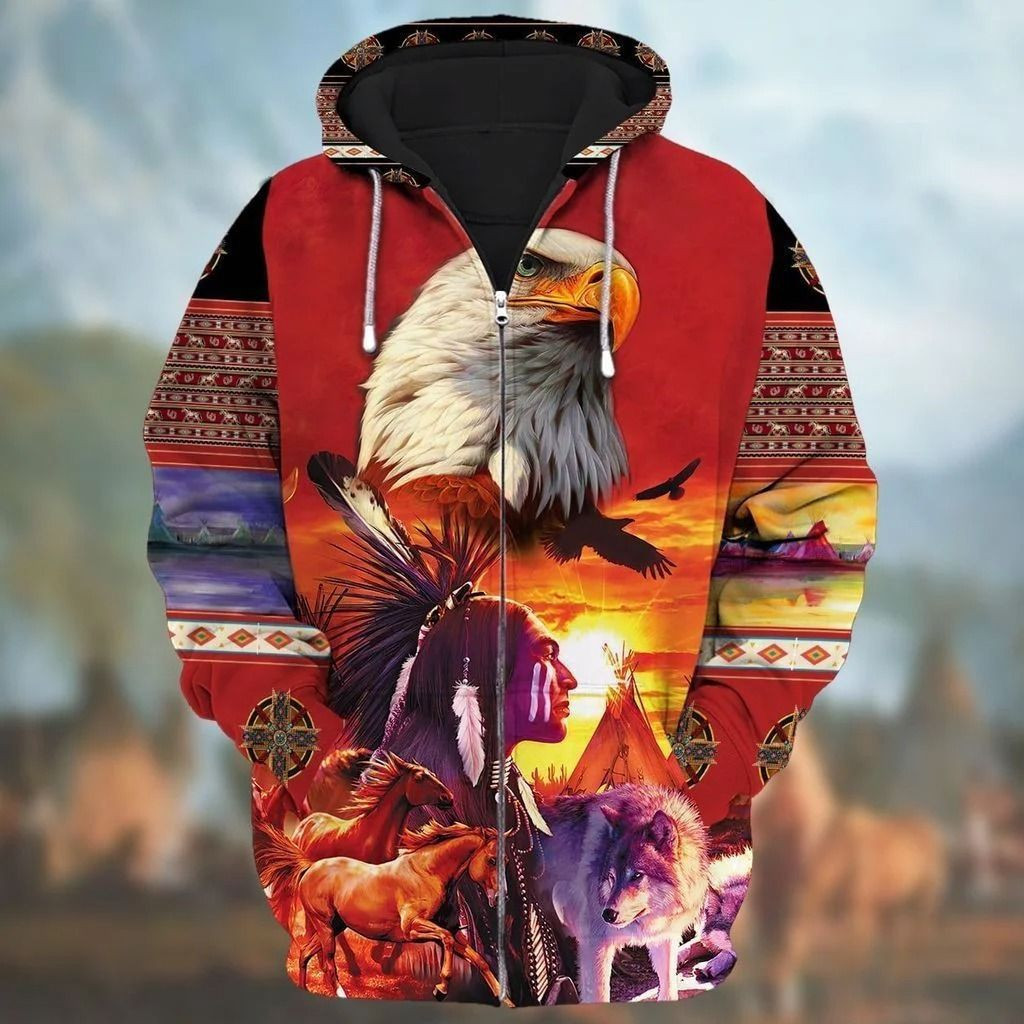 Native American Zip Hoodie