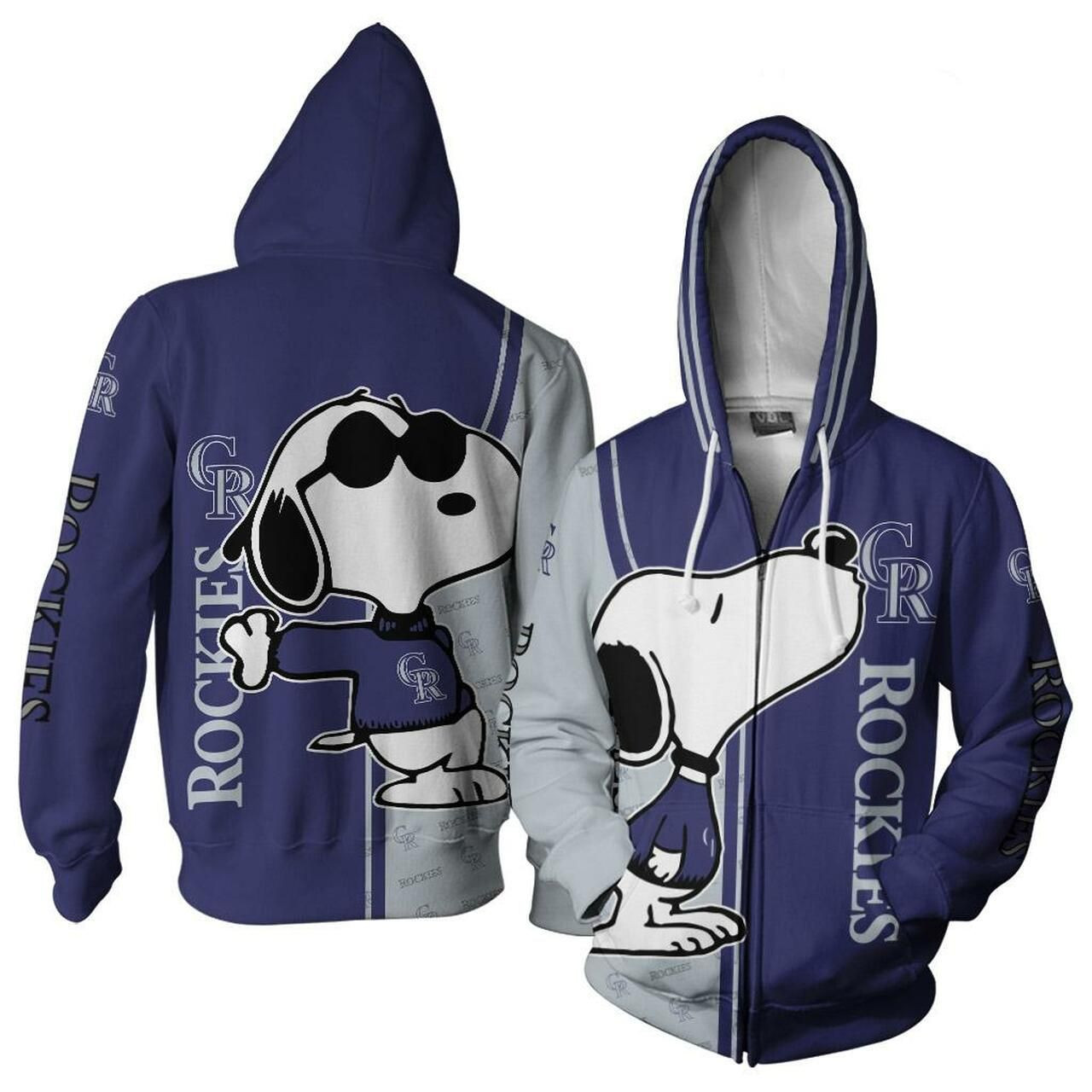 Colorado Rockies Mlb Baseball Hoodie 3D T-Shirt Sweatshirt Zip Hoodie