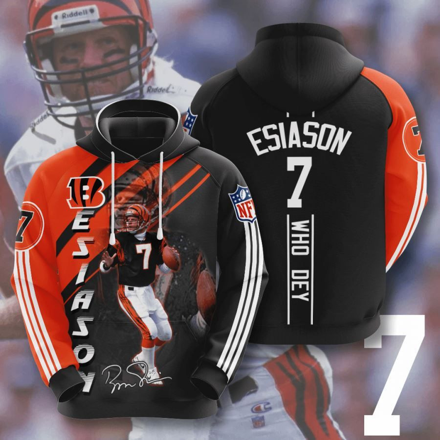 Cincinnati Bengals Esiason Unisex  3D All Over Print Hoodie, Zip-up Hoodie