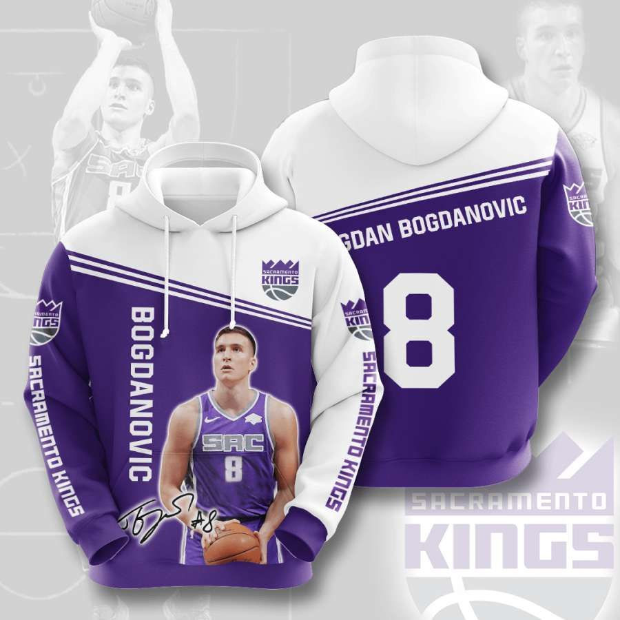 Sacramento Kings #8 3D All Over Print Hoodie, Zip-up Hoodie