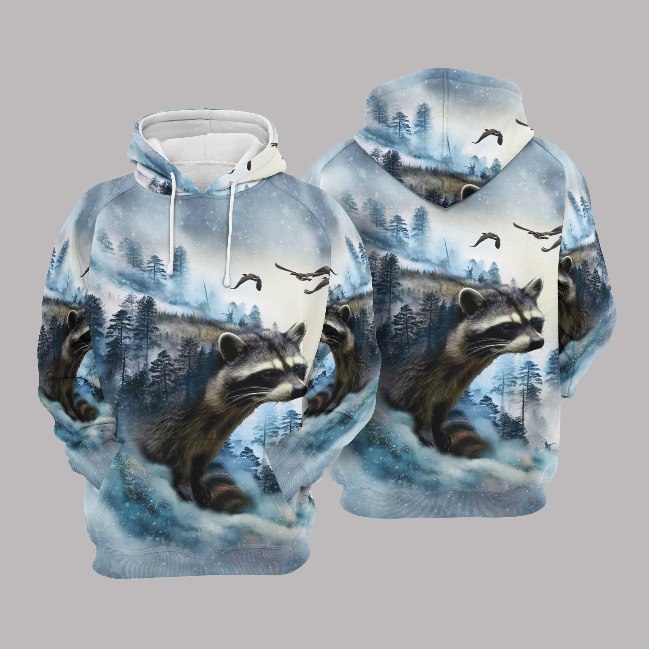 Raccoon Unisex 3D Hoodie All Over Print