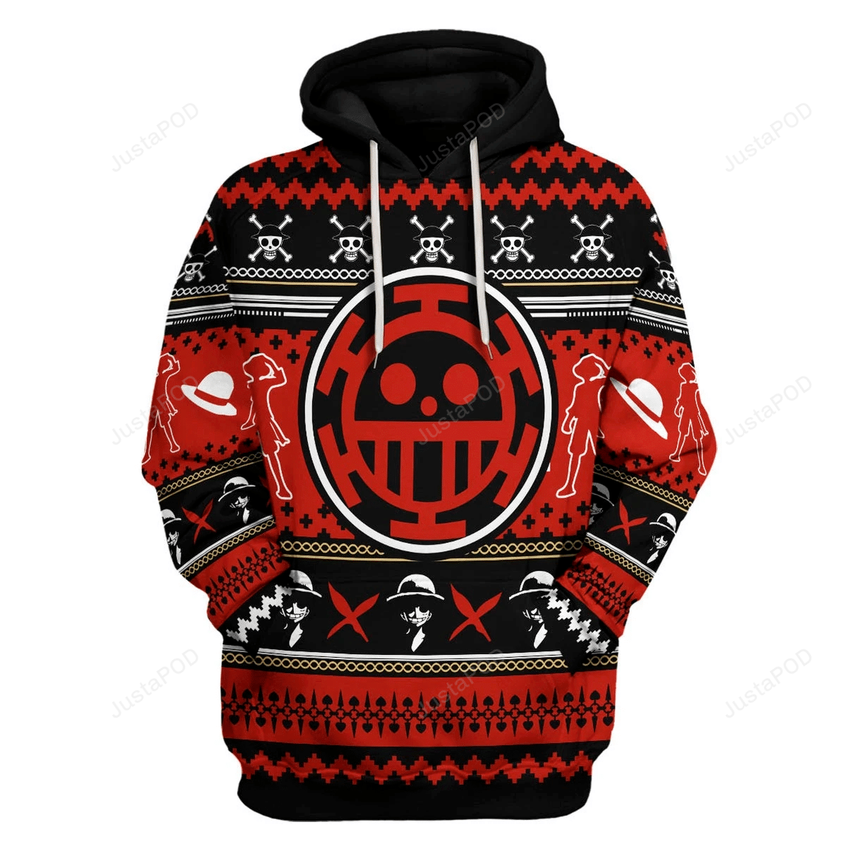 One Piece 3D All Over Print Hoodie, Zip-up Hoodie