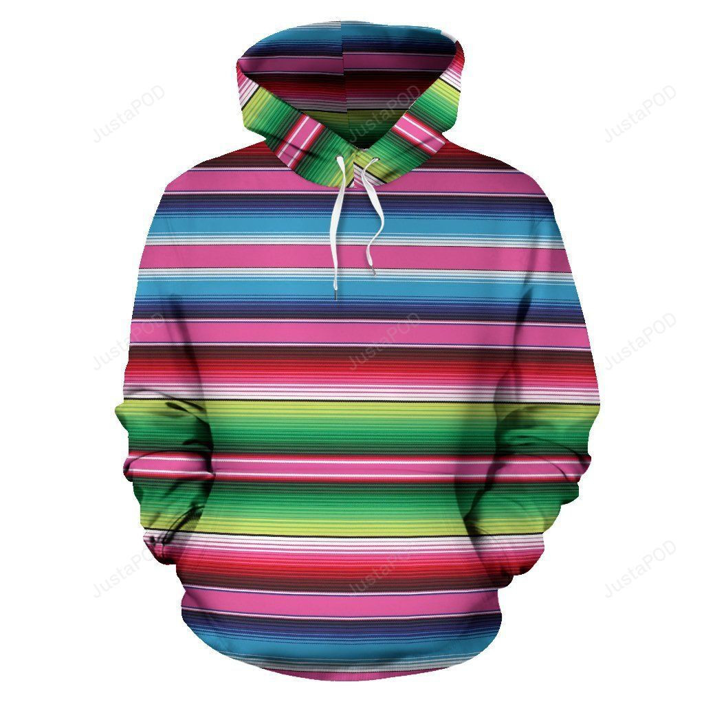 Mexican Blanket Baja Serape Pattern Print All Over Graphic 3D Hoodie For Men Women All Over 3D Printed Hoodie