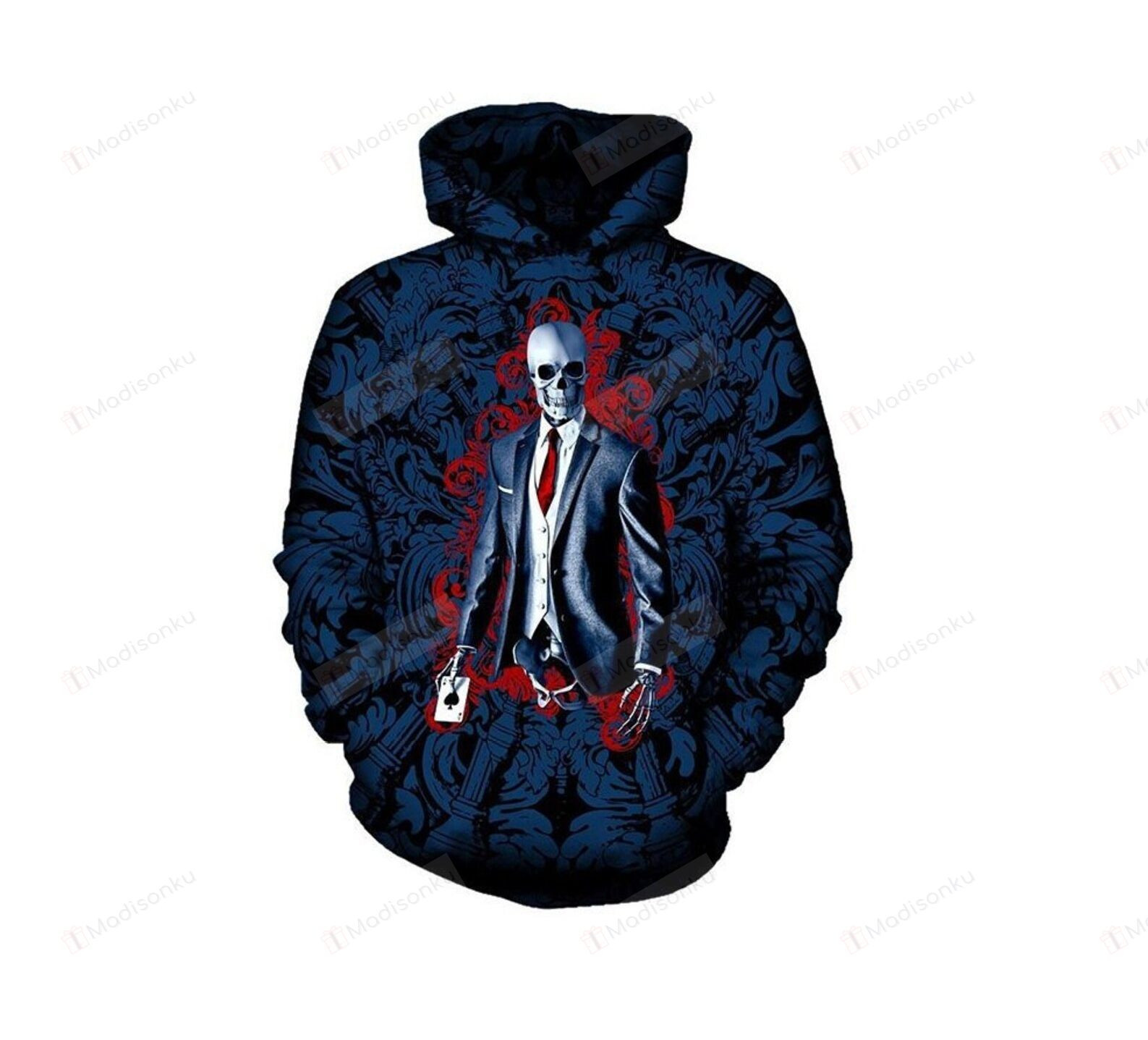 Cardistry Skull 3d All Over Print Hoodie, Zip-Up Hoodie