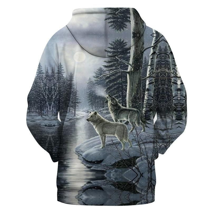 Wolf Driver Tree Native American Hoodie BT02