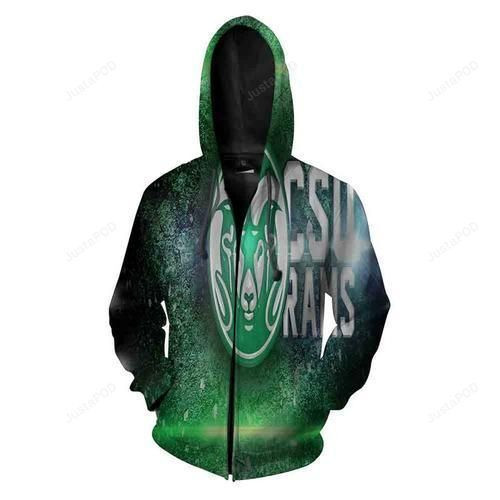 Ncaa Colorado State Rams 2 Logo N Unisex 3D Printed Pull Over Zip Up Hoodie