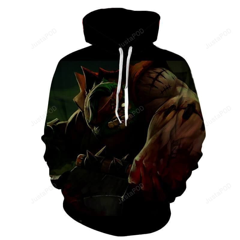 Pudge The Ol' Chopper's 3D All Over Print Hoodie, Zip-up Hoodie