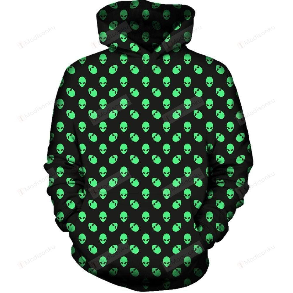 Alien Emoji 3D All Over Print Hoodie, Zip-up Hoodie