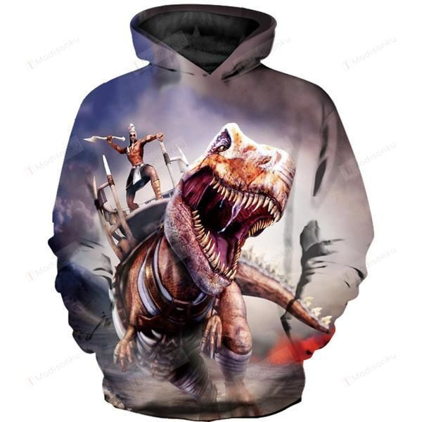 Dinosaur 3D All Over Print Hoodie, Zip-up Hoodie