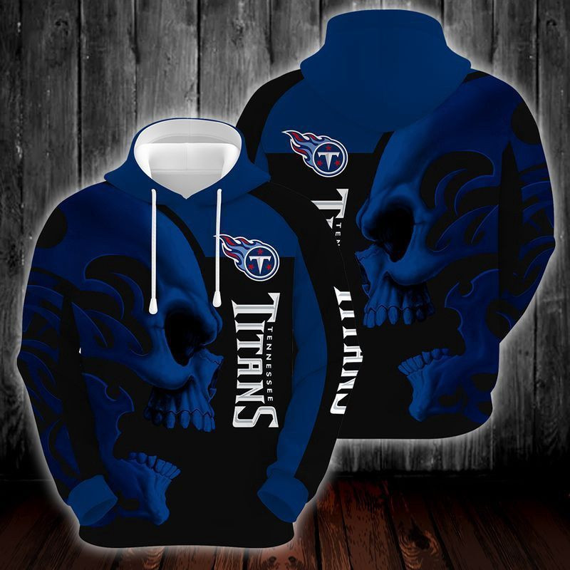 Tennessee Titans Skull Tennessee Titans NFL 3D Hoodie Sweatshirt