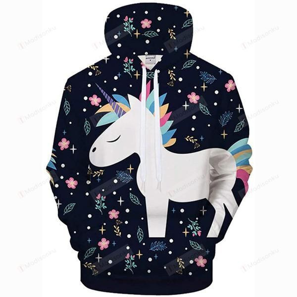 Unicorn 3D All Over Print Hoodie, Zip-up Hoodie