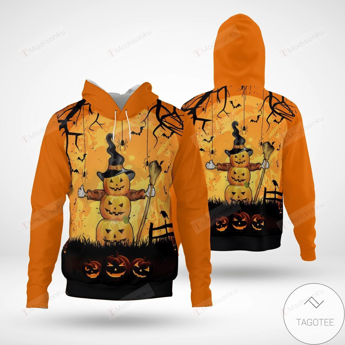 Halloween Pumpkin Man 3D All Over Print Hoodie, Zip-up Hoodie