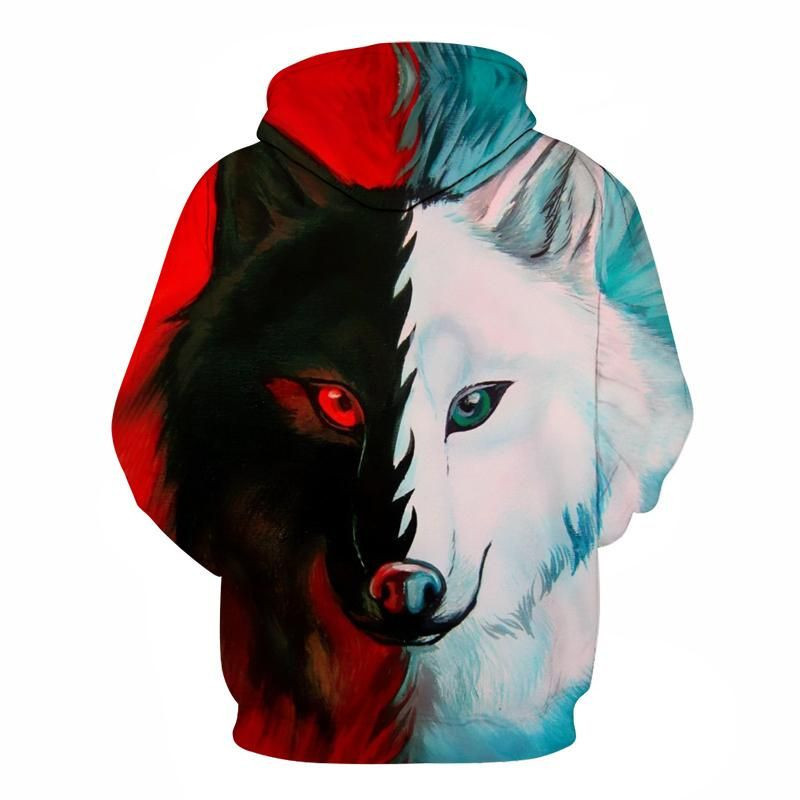 Wolf 3D All Over Print Hoodie, Zip-up Hoodie