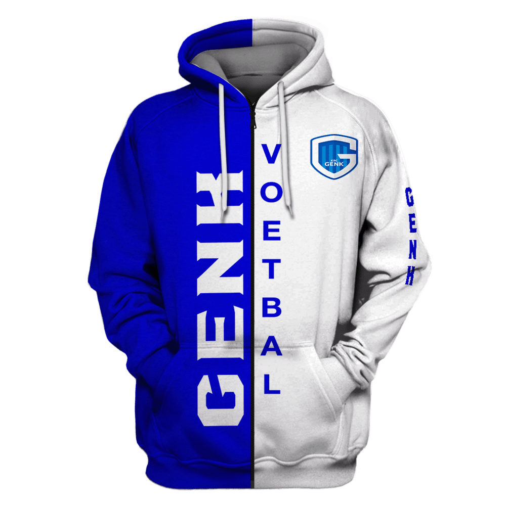 Genk Voetbal Unisex 3D All Over Print Hoodie, Zip-up Hoodie