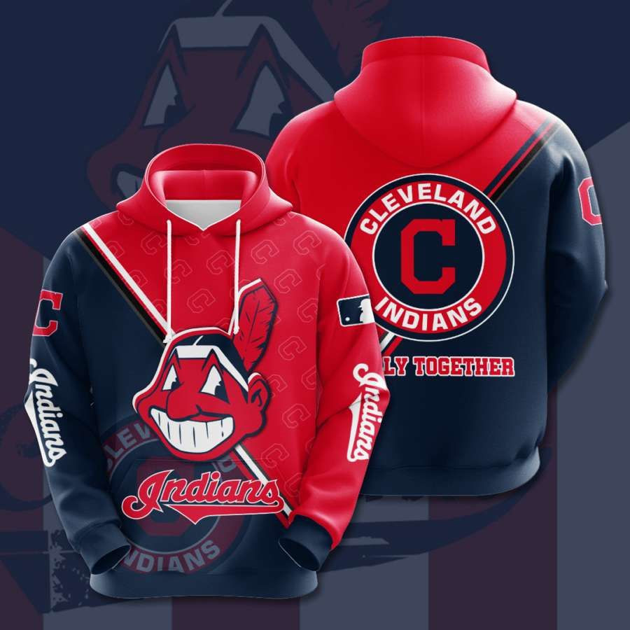 Cleveland Indians Unisex 3D All Over Print Hoodie, Zip-up Hoodie