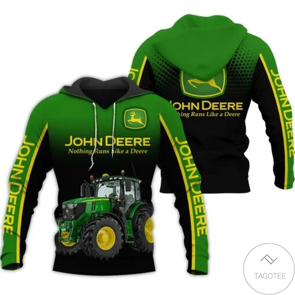 Adorable John Deere Tractor 3D All Over Print Hoodie, Zip-up Hoodie