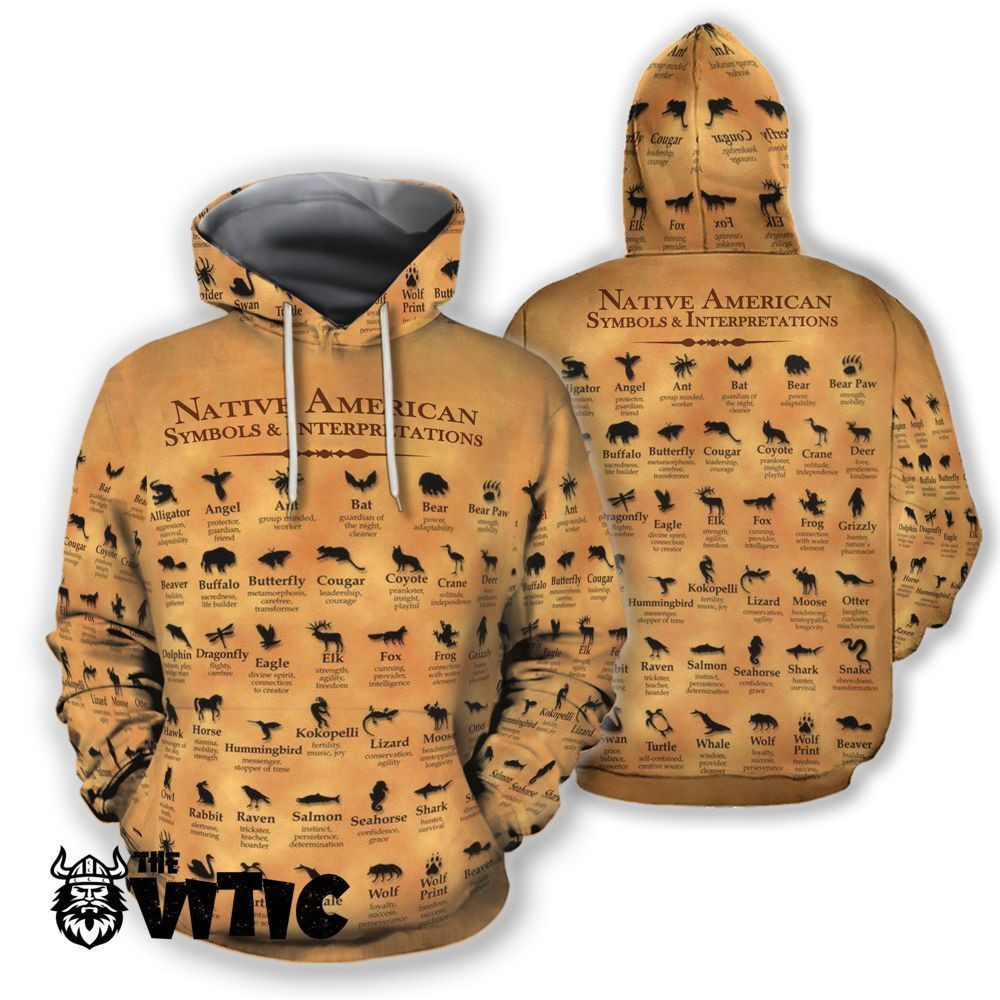 Native American Symbols & lnterpretations Hoodie 3866