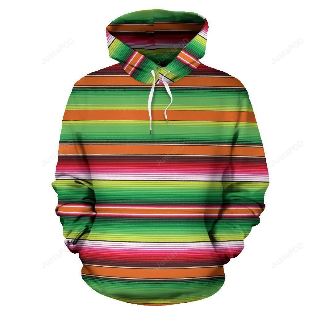 Baja Serape Mexican Blanket Pattern Print All Over Graphic 3D Hoodie For Men Women All Over 3D Printed Hoodie