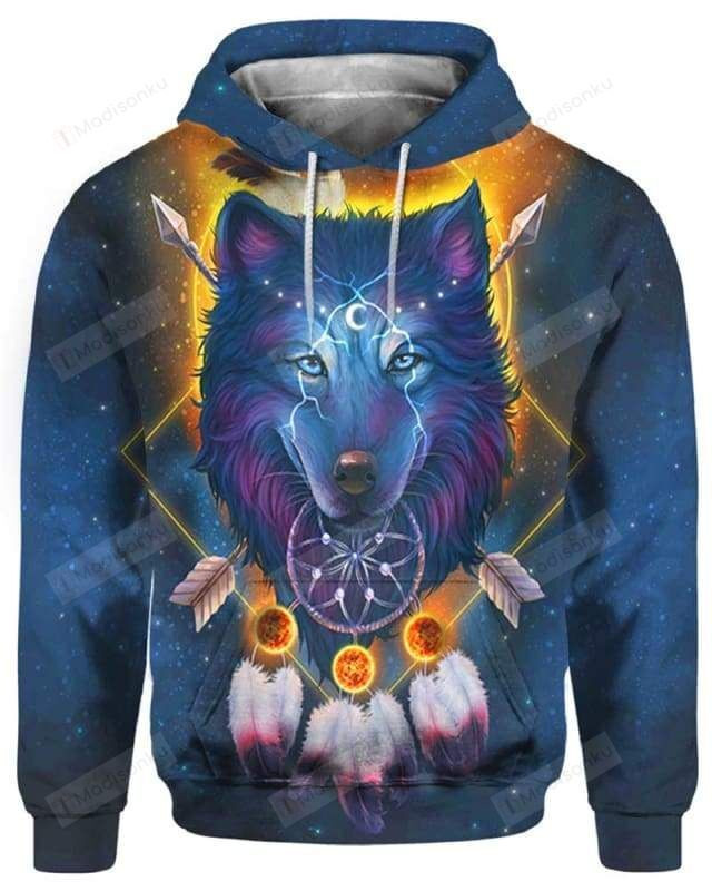 Wolf Warrior Dream Catcher 3D All Over Print Hoodie, Zip-up Hoodie