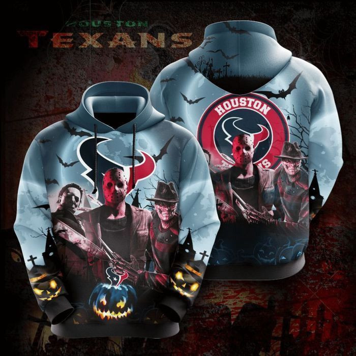 Houston Texans Football 3D Printed Hooded Pocket Pullover Hoodie