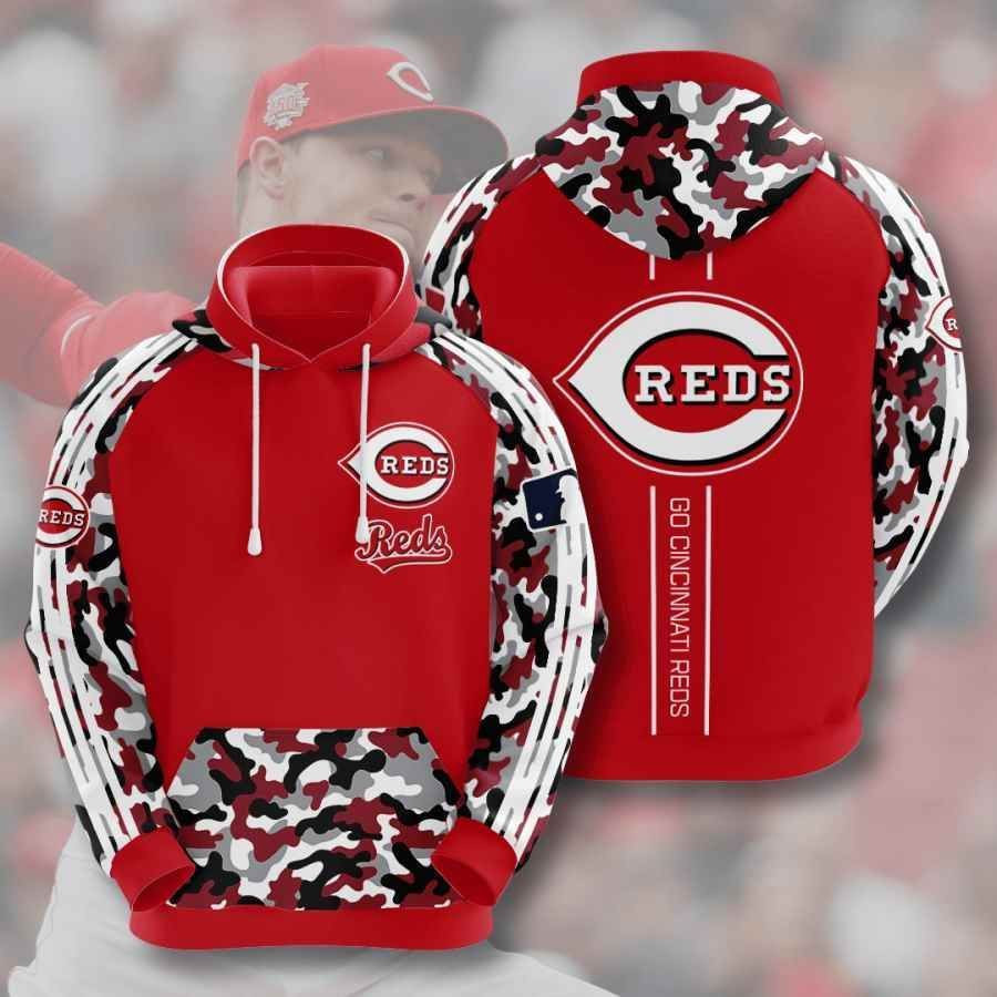 Sports Baseball Mlb Cincinnati Reds Usa 438 Hoodie 3D