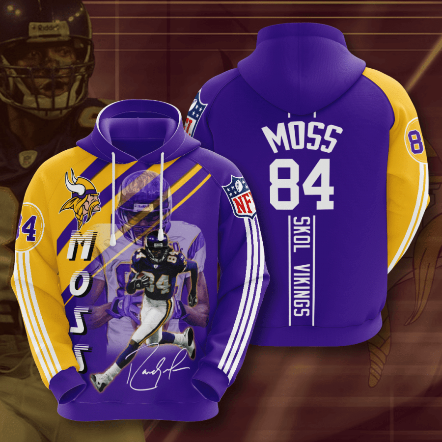 Minnesota Vikings Randy Moss 3D Hoodie For Men For Women All Over Printed Hoodie