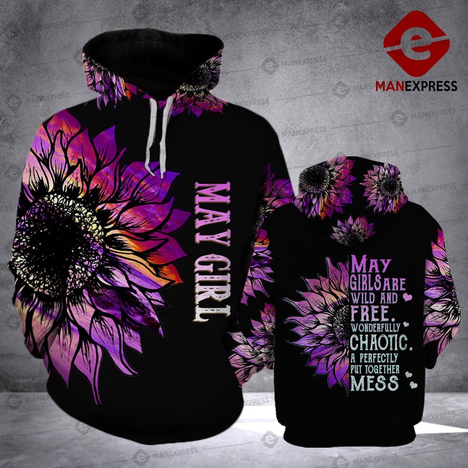 LKH MAY GIRL CHAOTIC Unisex 3D Hoodie All Over Print HJFCB