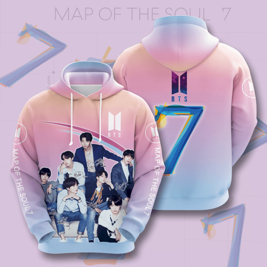 BTS Hoodie Zipper 3D All Over Print For Men And Women