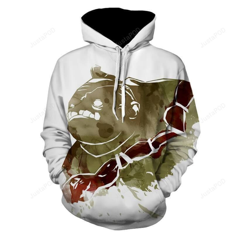 Pudge White Art 3D All Over Print Hoodie, Zip-up Hoodie