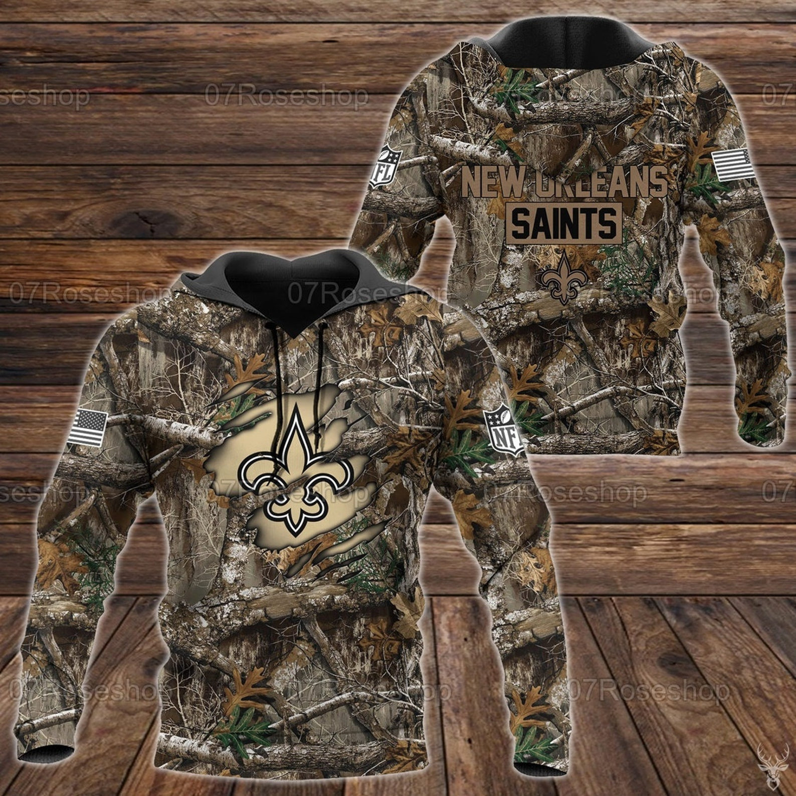 New Orleans Saints 3D All Over Print Hoodie, Zip-up Hoodie