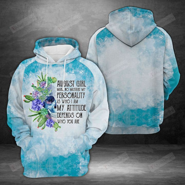 August Girl 3D All Over Print Hoodie, Zip-up Hoodie