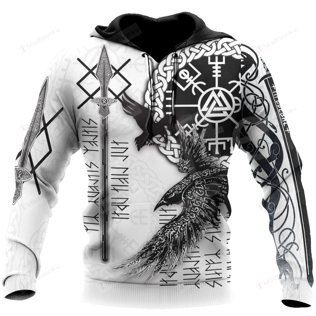 Viking Warrior 3D All Over Print Hoodie, Zip-up Hoodie