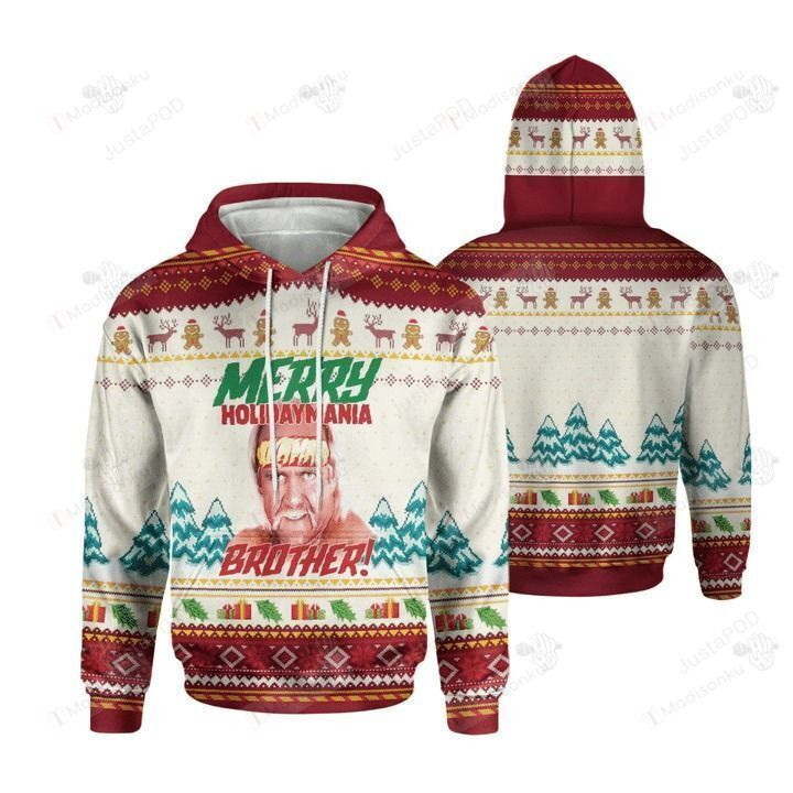 Merry Holiday Mania Brother Christmas 3D All Over Print Hoodie, Zip-up Hoodie