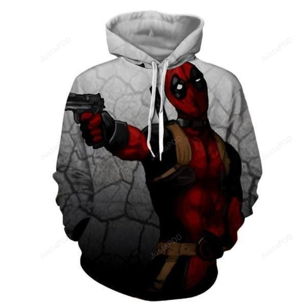 Gray Guns Deadpool 3D All Over Print Hoodie, Zip-up Hoodie