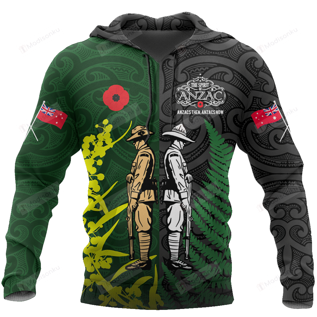 Anzac Day The Ode Remembrance Lest We Forget Kiwi and Australia 3D All Over Print Hoodie, Zip-up Hoodie