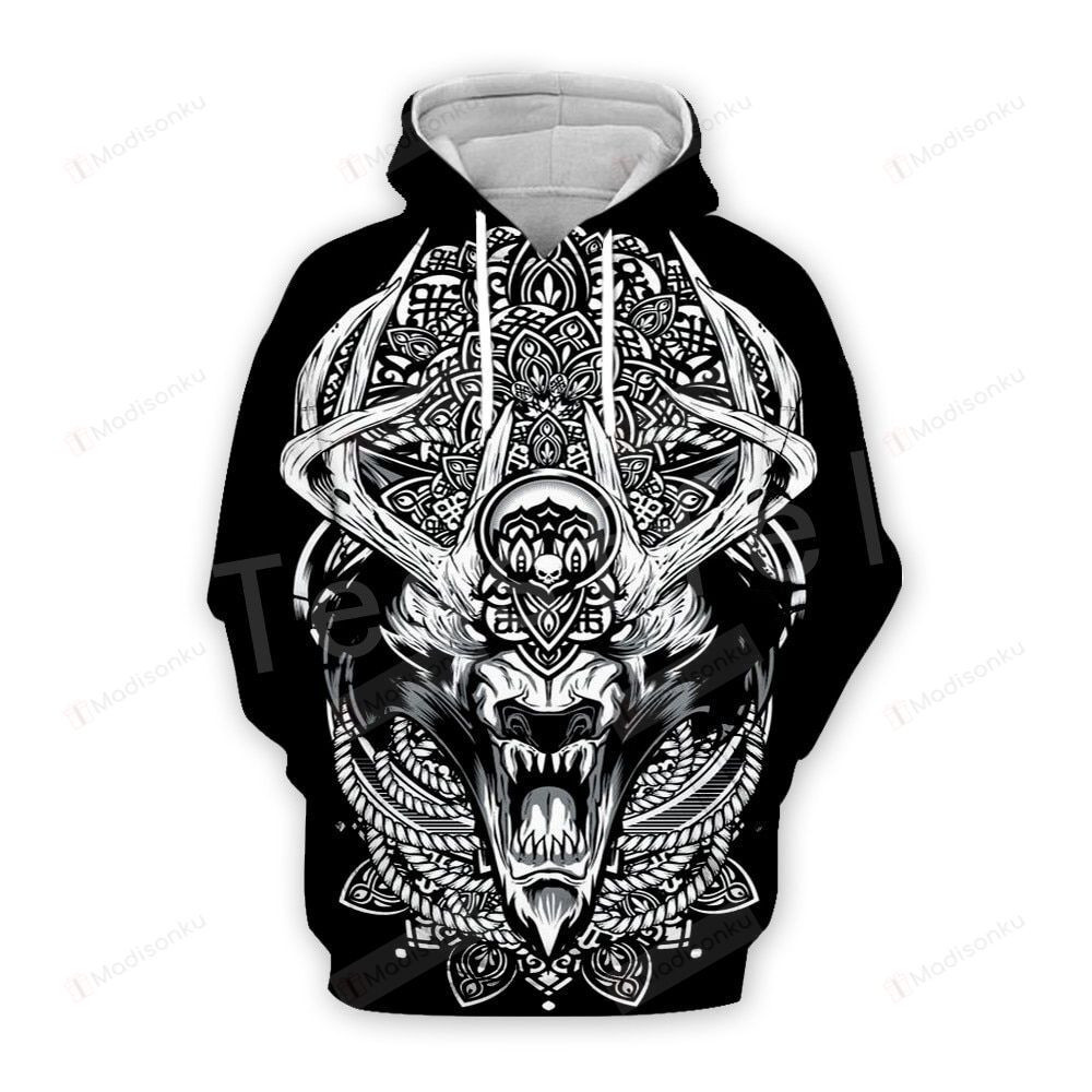 Tattoo Viking Warriors  3D All Over Print Hoodie, Zip-up Hoodie