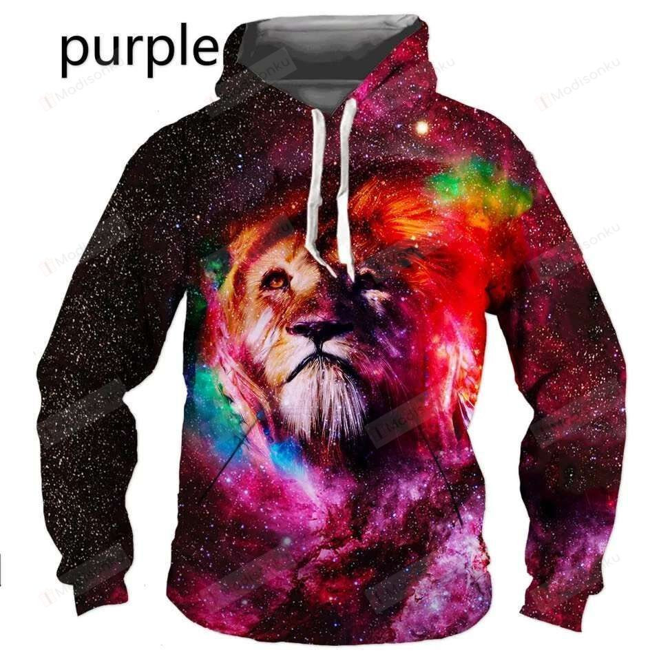 Colorful Lion For Unisex 3D All Over Print Hoodie, Zip-up Hoodie