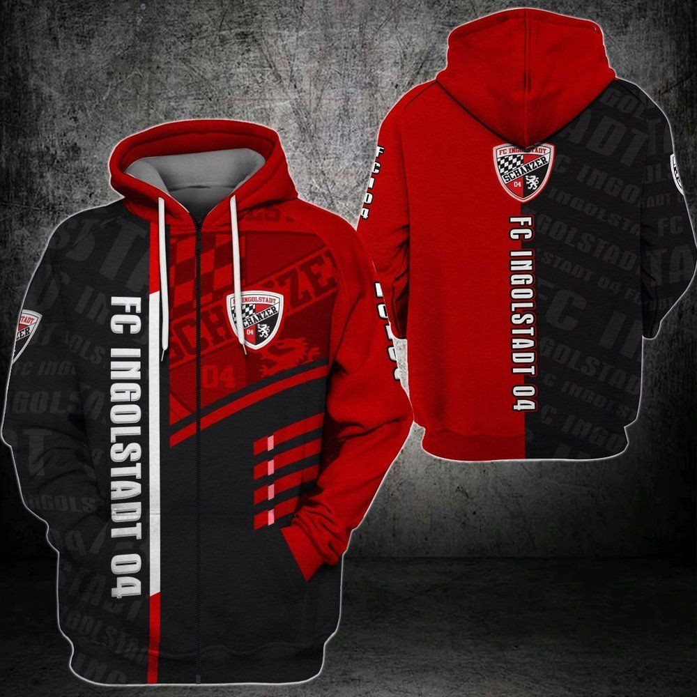 FC Ingolstadt 04 3D All Over Print Hoodie, Zip-up Hoodie