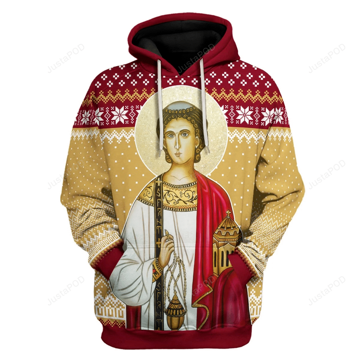 Saint Stephen 3D All Print Hoodie, Zip- Up Hoodie