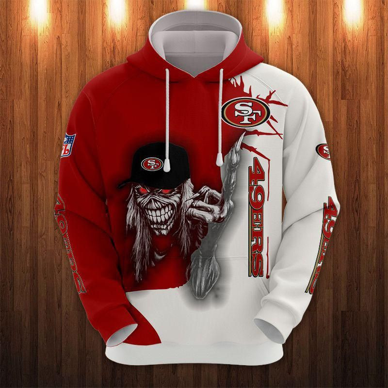 Iron Maiden San Francisco 49ers 3D All Over Print Hoodie, Zip-up Hoodie