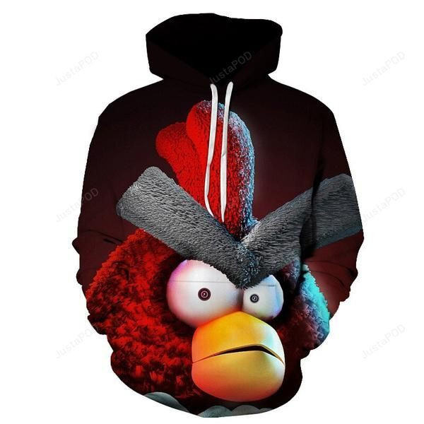 Angry Birds 3D All Over Print Hoodie, Zip-up Hoodie