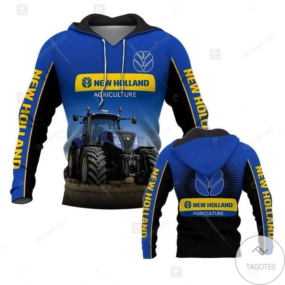 New Holland Agriculture Tractor 3D All Over Print Hoodie, Zip-up Hoodie