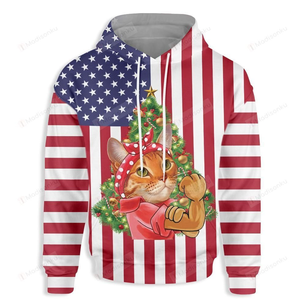 America Best Cat Mom For Unisex 3D All Over Print Hoodie, Zip-up Hoodie