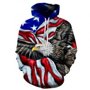 American Bald Eagle 3D All Over Print Hoodie, Zip-up Hoodie