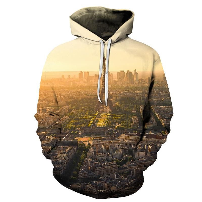 Eiffel Tower 3D All Over Print Hoodie, Zip-up Hoodie