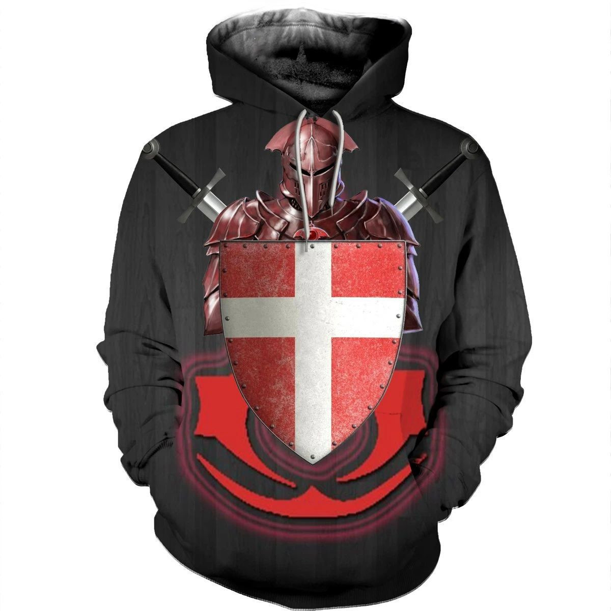 Knights Templar 3D All Over Print Hoodie, Zip-up Hoodie