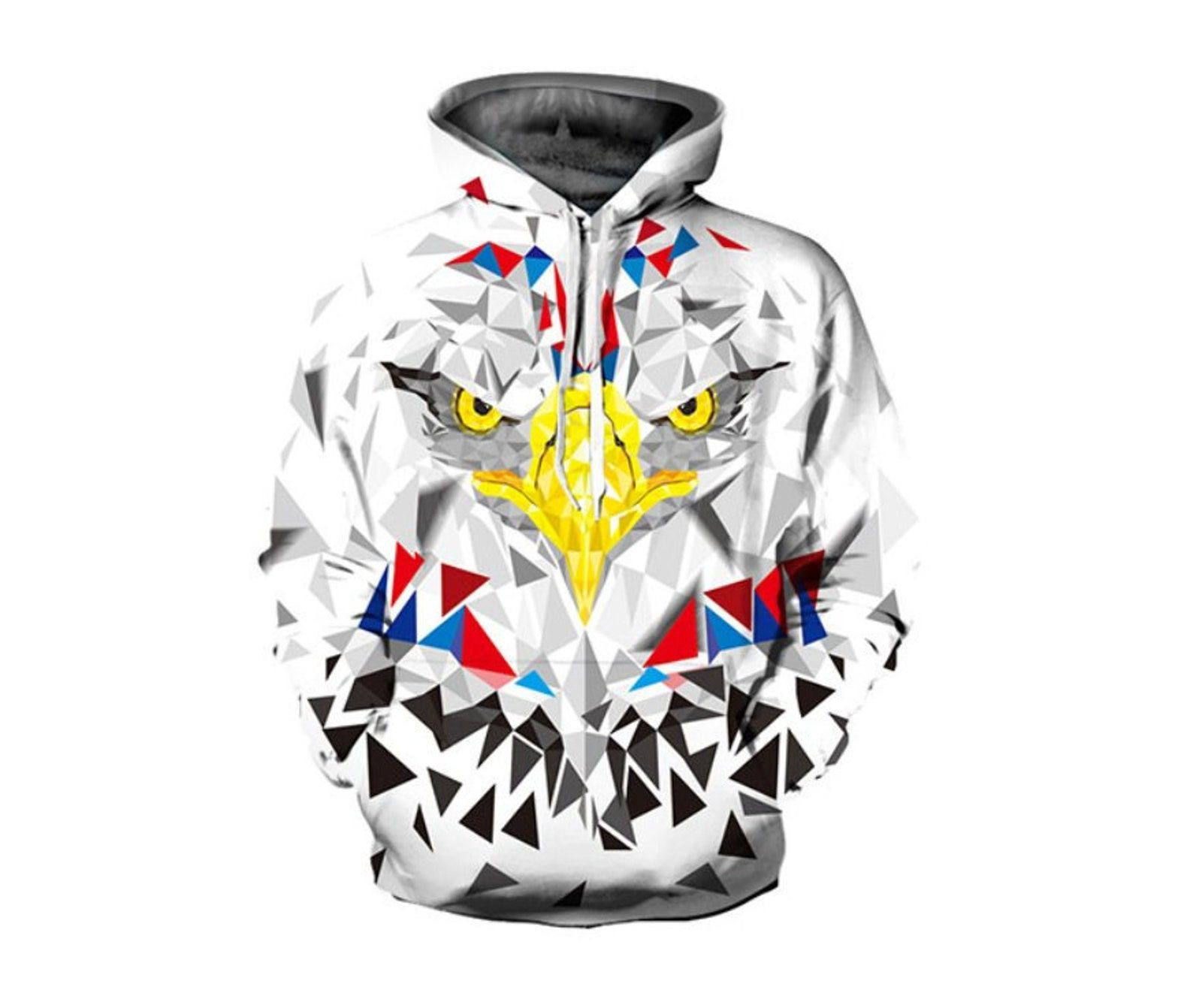 Creative Colorful Bird Eagle 3d All Over Print Hoodie, Zip-Up Hoodie