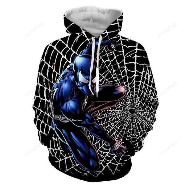 The Amazing Spiderman 3 Black 3D All Over Print Hoodie, Zip-up Hoodie