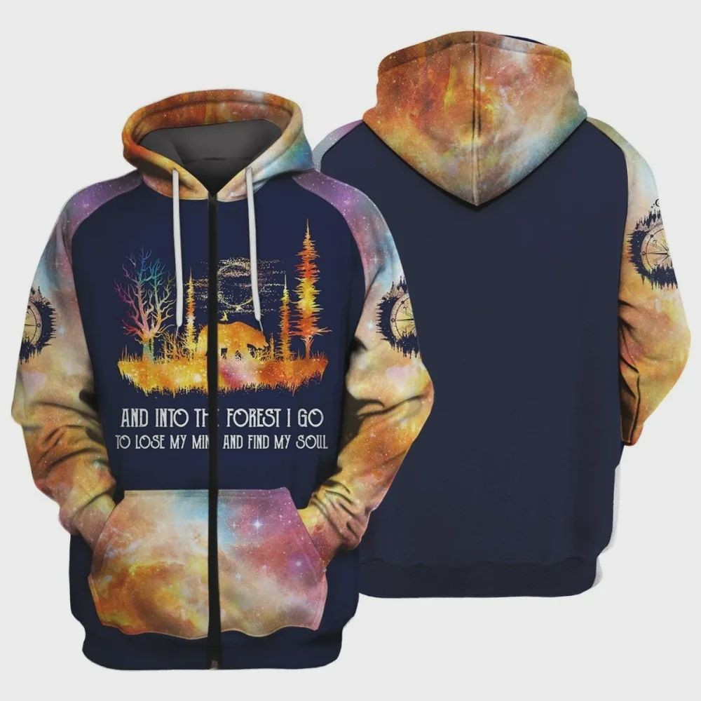 Camping And Into The Forest 3D All Over Print Hoodie, Zip-up Hoodie