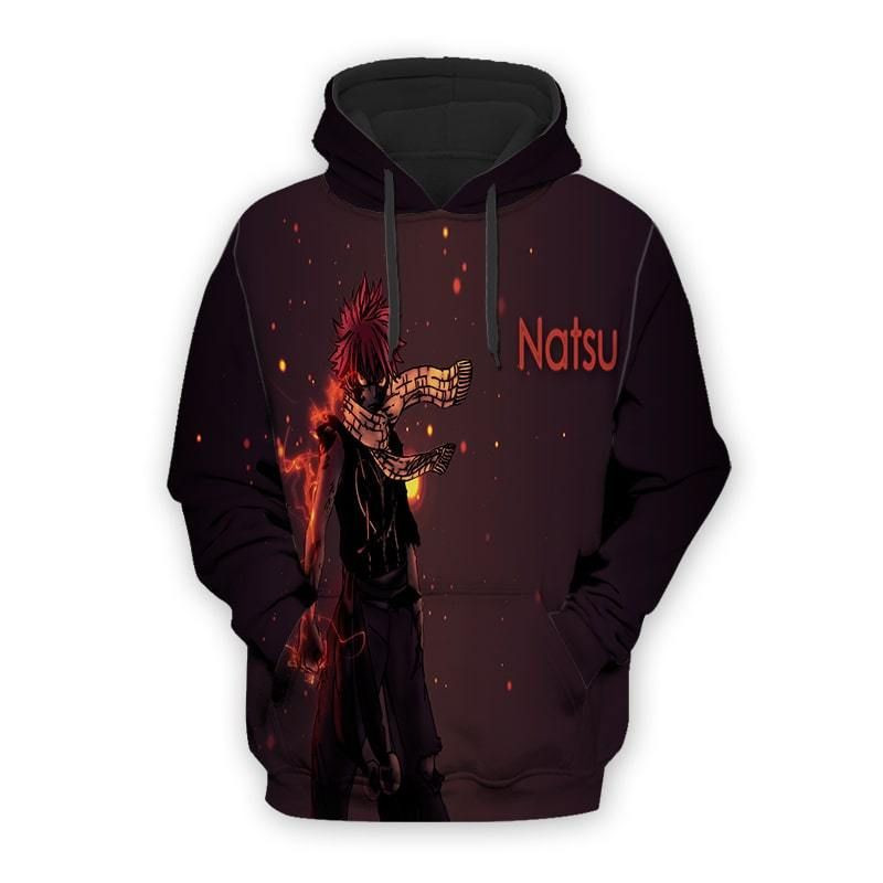 Dragon Son Natsu Dragneel Sleek 3d All Over Print Hoodie, Zip-Up Hoodie